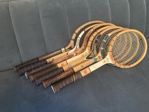 Lot vintage wood tennis - lot,